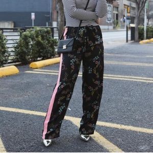 Who What Wear floral pajama style wide leg pants